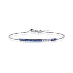 'Timeless' 18K White & Black Gold Sapphire Bracelet