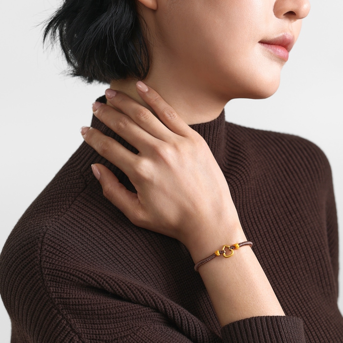 Solid Gold Bracelet | Chow Sang Sang Jewellery | Cultural Blessings | 92054B - 3