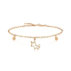 18K玫瑰金獨角獸手鍊