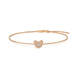 18K玫瑰金鑽石手鍊