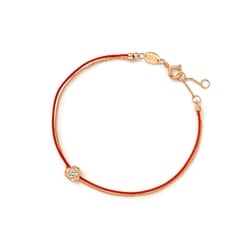 「同心」18K玫瑰金鑽石玫瑰手鍊