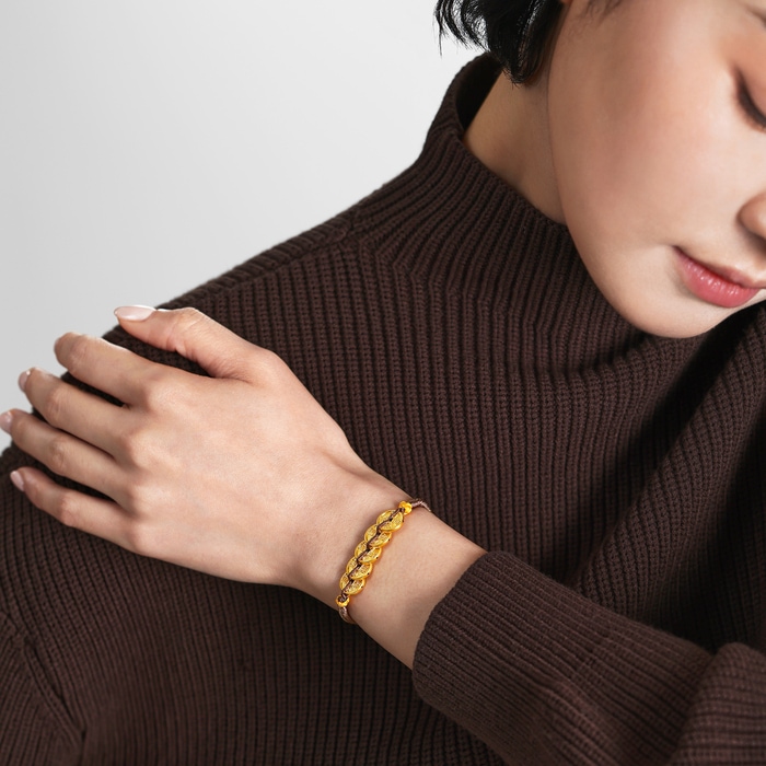 Solid Gold Bracelet | Chow Sang Sang Jewellery | Cultural Blessings | 92651B - 3
