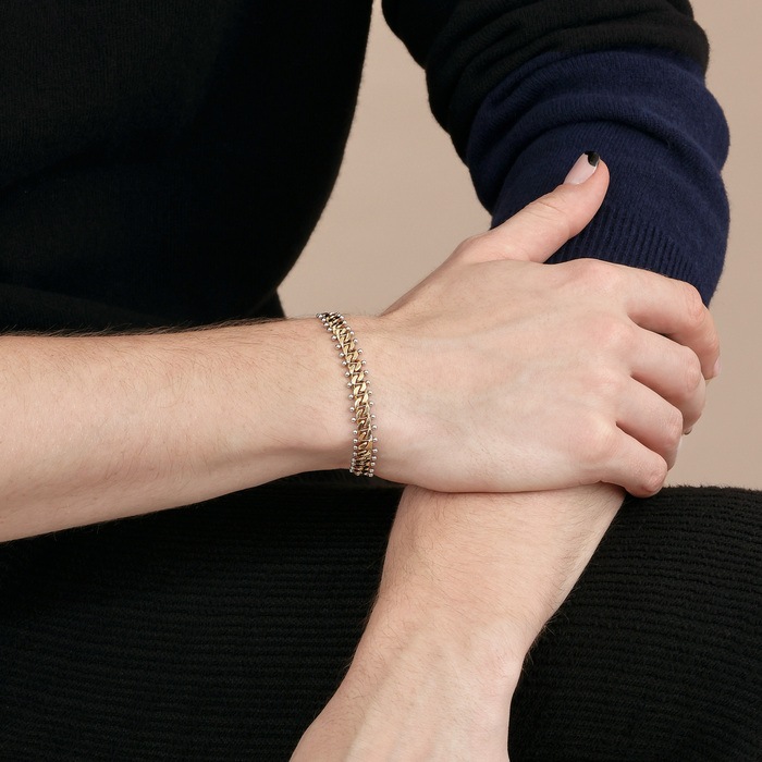 18K黃色及白色黃金 手鍊 | 周生生珠寶 | 92989B - 3