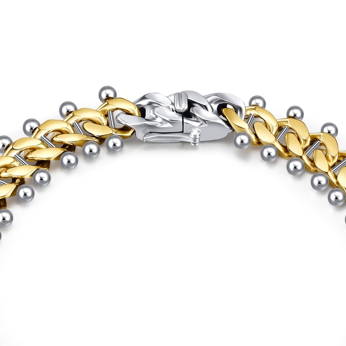 18K黃色及白色黃金 手鍊 | 周生生珠寶 | 92989B - 6