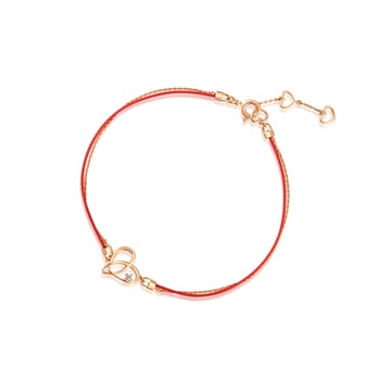 'Love Knot' 18K Rose Gold Diamond Bracelet