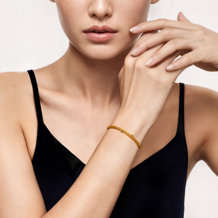 Solid Gold Bracelet | Chow Sang Sang Jewellery | Essence | 93852B - 3