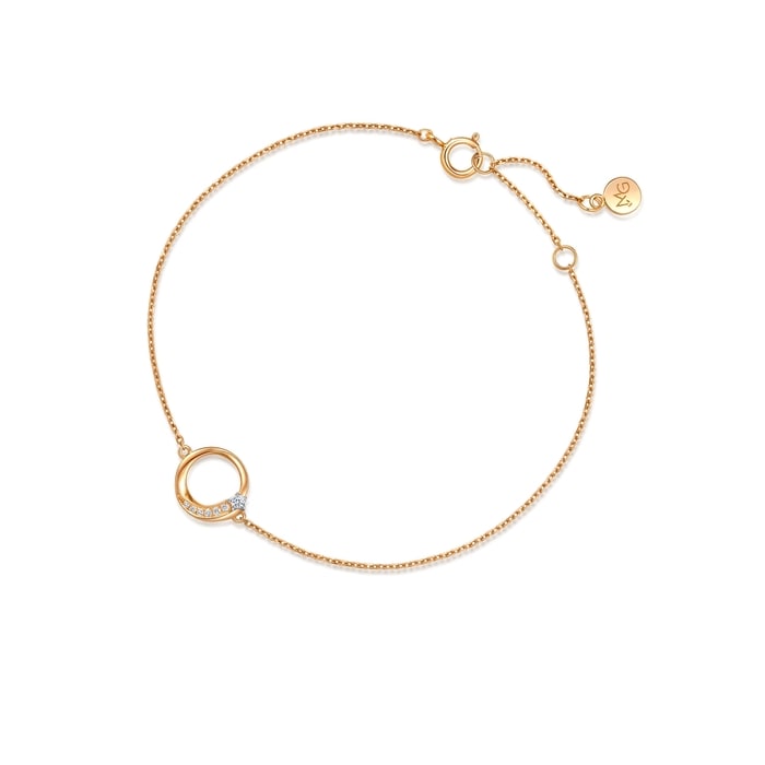 18K白色黄金及玫瑰金 手鍊 | 周生生珠寶 | 93875B - 4