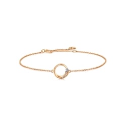 「傾星」18K白紅分色黃金鑽石手鍊