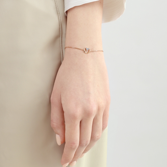 18K白色黄金及玫瑰金 手鍊 | 周生生珠寶 | 93934B - 2