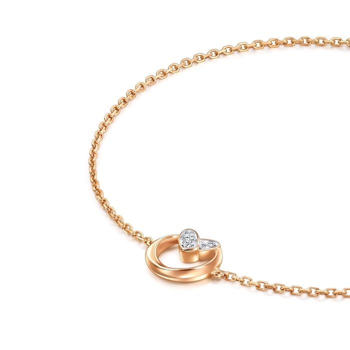 18K白色黄金及玫瑰金 手鍊 | 周生生珠寶 | 93934B - 5