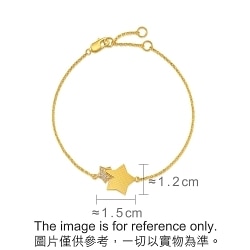 999 Gold Diamond Star Bracelet