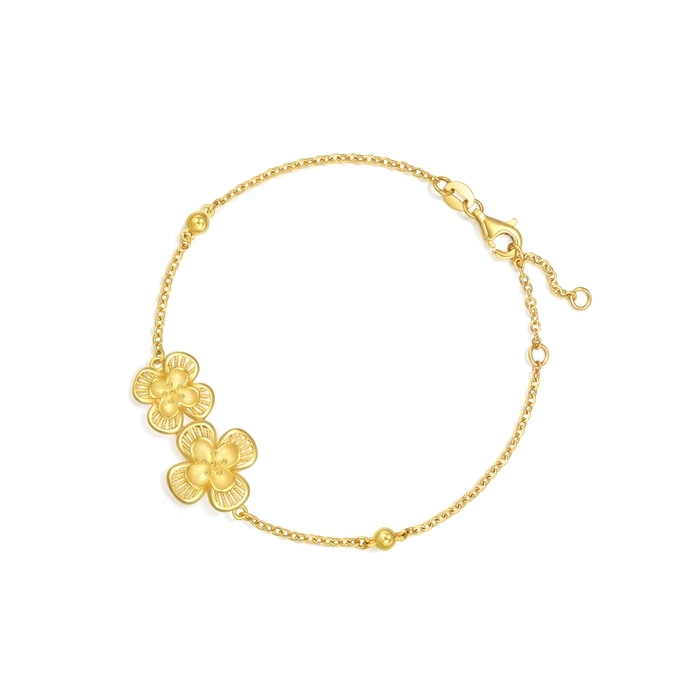 Chinese Wedding Collection - 'Floral' 999.9 Gold Bracelet