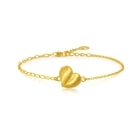 Taffy' 999 Gold Heart-Shaped Bracelet