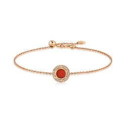 'Timeless' 18K Rose Gold Chalcedony Bracelet