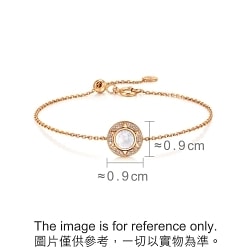 'Timeless' 18K Rose Gold White Mother of Pearl Bracelet