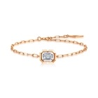 M' 18K White & Red Gold Diamond Bracelet