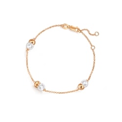 18K玫瑰金淡水珍珠手鍊