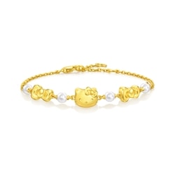 'Hello Kitty' 999.9 Gold Pearl Bracelet