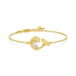 'Taffy' 999.9 Gold Pearl Bracelet