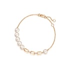 18K Rose Gold Pearl Diamond Bracelet