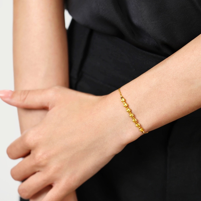 999黃金 手鍊 | 周生生珠寶 | Essence「永」 | 95481B - 2