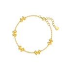 Taffy' 999 Gold Butterflies Bracelet