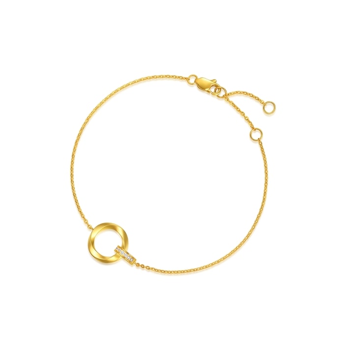 999黃金 手鍊 | 周生生珠寶 | Essence「永」 | 95606B - 4