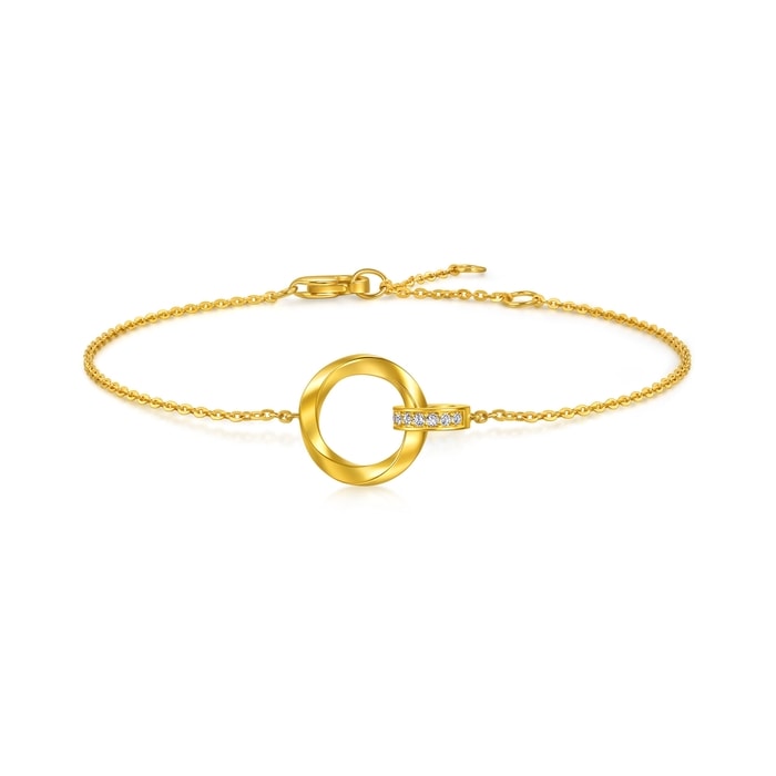 999黃金 手鍊 | 周生生珠寶 | Essence「永」 | 95606B - 1