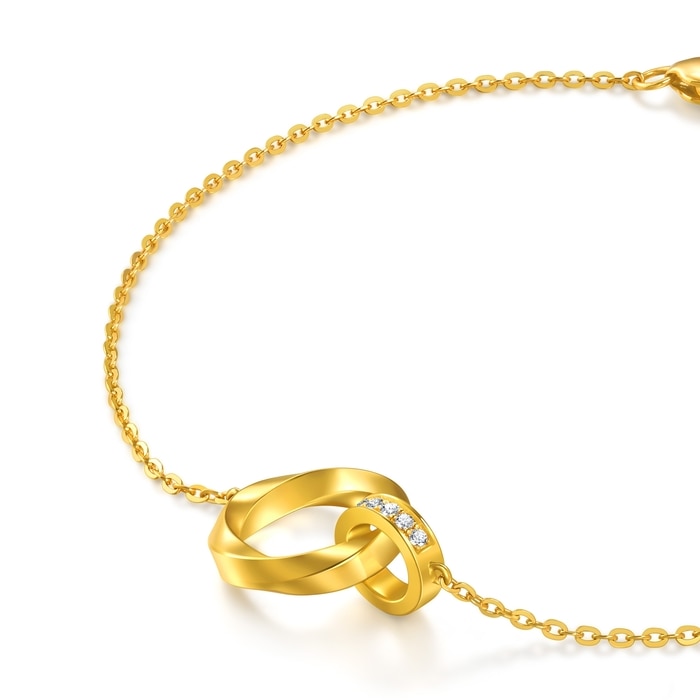 999黃金 手鍊 | 周生生珠寶 | Essence「永」 | 95606B - 5