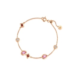 'Form' 18K Rose Gold Pink Tourmaline Bracelet
