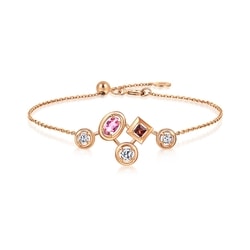 'Form' 18K Rose Gold Pink Tourmaline Bracelet