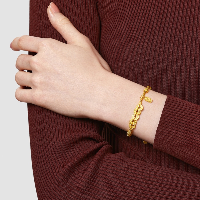 Solid Gold Bracelet | Chow Sang Sang Jewellery | Cultural Blessings | 95773B - 2