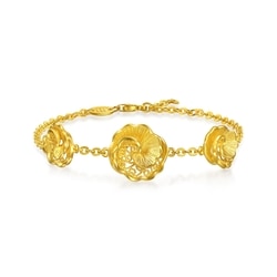 'Floral' 999.9 Gold Bracelet