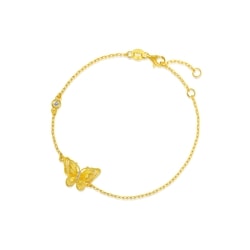 足金鑽石蝴蝶手鍊