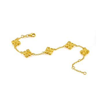 Essence - 999 Gold Four-Leaf Clover Bracelet | 95934B(18 cm/~0.237