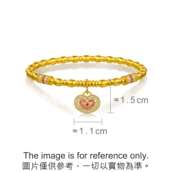 999 Gold Ruby And Diamond Bracelet