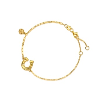 Essence 999 Gold Horseshoe-Inspired Bracelet