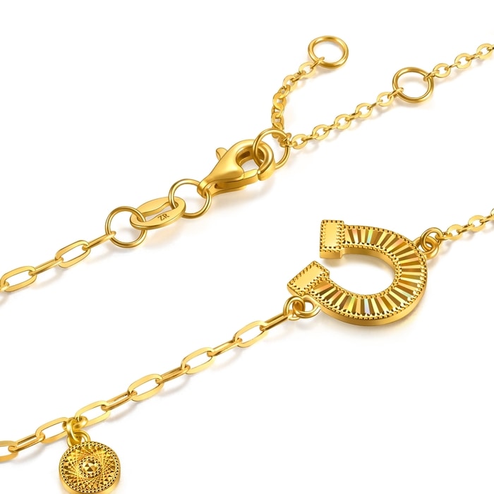 999黃金 手鍊 | 周生生珠寶 | Essence「永」 | 96141B - 6