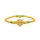 The Oriental' 999.9 Gold Diamond Mandala Bracelet