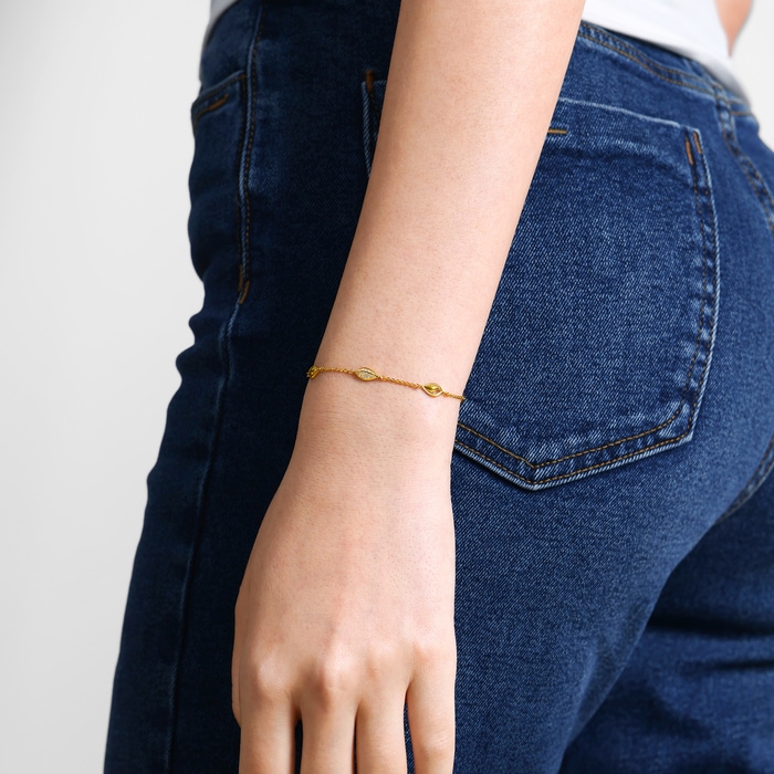Solid Gold Bracelet | Chow Sang Sang Jewellery | 96184B - 3