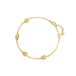 'Seedling' 999 Gold  Diamond Bracelet