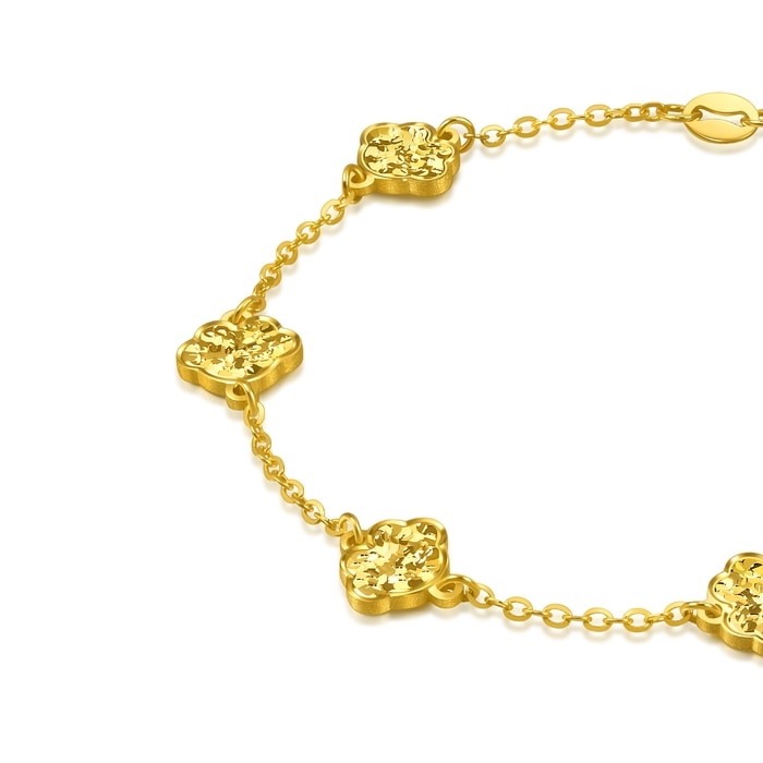 999黃金 手鍊 | 周生生珠寶 | Essence「永」 | 96222B - 4
