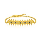 The Art of Romance' 999.9 Gold Sapphire Diamond Bracelet