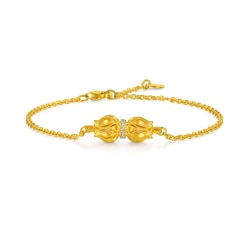'The Oriental' 999.9 Gold Diamond Bracelet