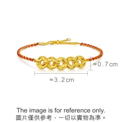 999 Gold Five Emperor Coins Bracelet