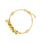 999 Gold Five Emperor Coins Bracelet