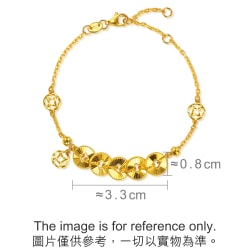 999 Gold Five Emperor Coins Bracelet