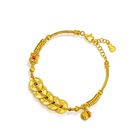 999.9 Gold Five Emperor Coins Bracelet