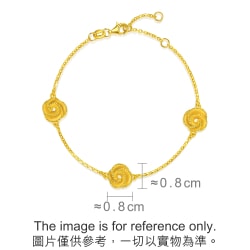 999 Gold Rose Bracelet