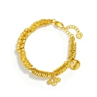 999.9 Gold Five Emperor Coins Bracelet